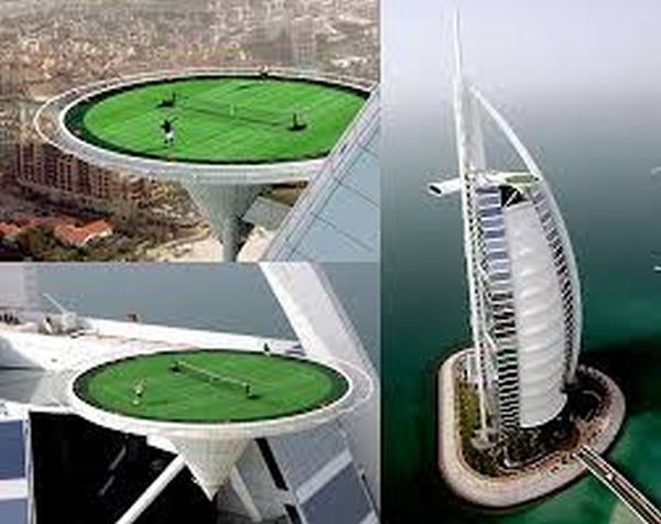 Teeniis Match on the Helipad and Burj Al Arab