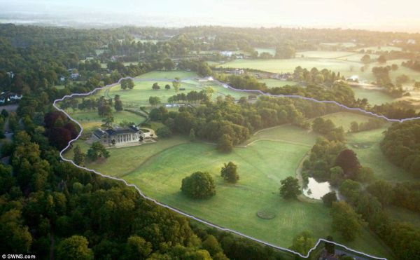 The 77 Acre Plot With Highlighted Boundary