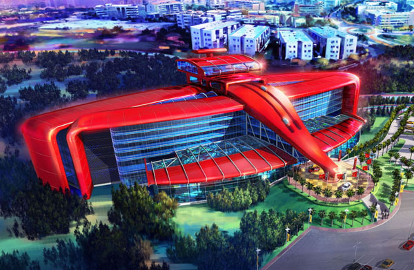 Artists Impression of the First Ferrari Hotel