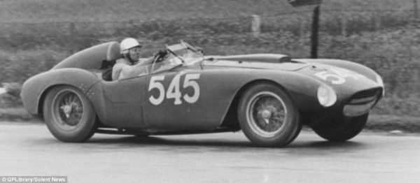 The Car Racing at Mille Miglia in 1954