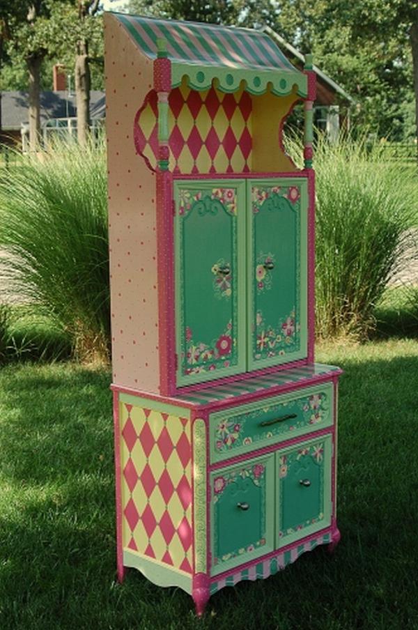 Hand Painted Armoire For Little Girls, Hand Painted Armoire